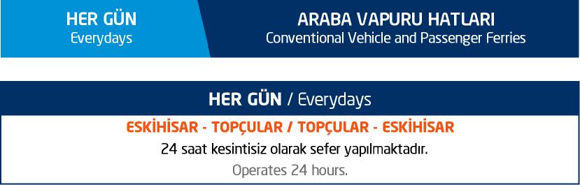 eskihisar popçular arabalı vapur saatleri