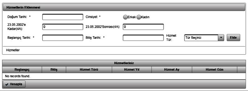 4c emeklilik hesaplama