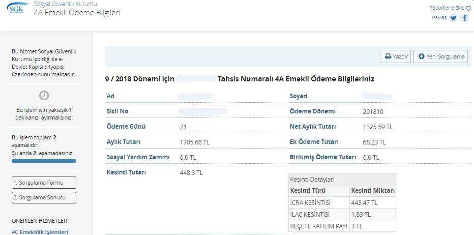 emekli maaşı icra kesintisi