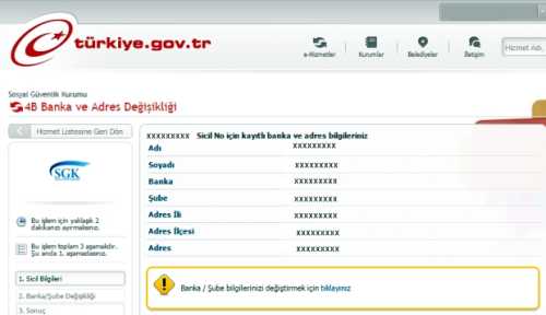 emekl maaşı banka değişikliği