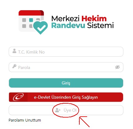 MHRS Yeni Üye