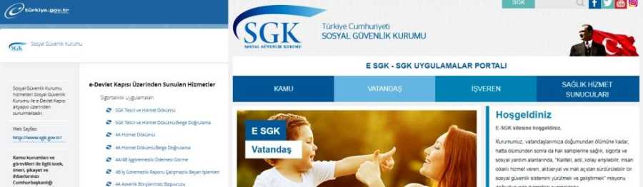 sgk uygulamaları ekranı