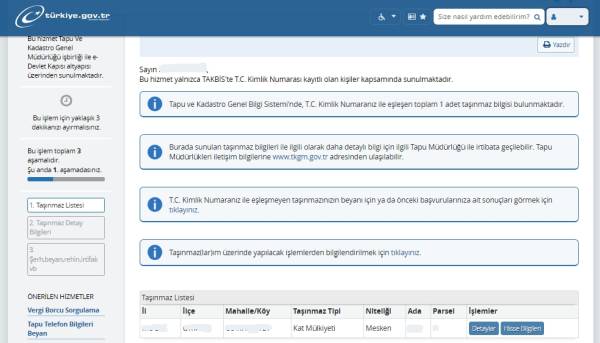 Edevlet tapu telefon bilgileri