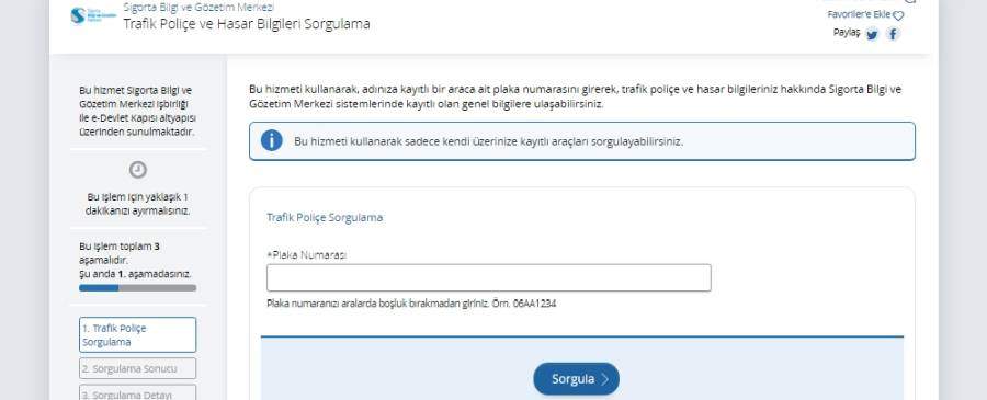 trafik poliçe sorgulama